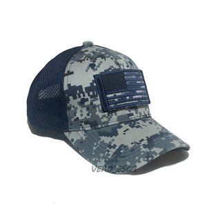 American Flag x Patch Unisex Blue Mesh Strap Hat